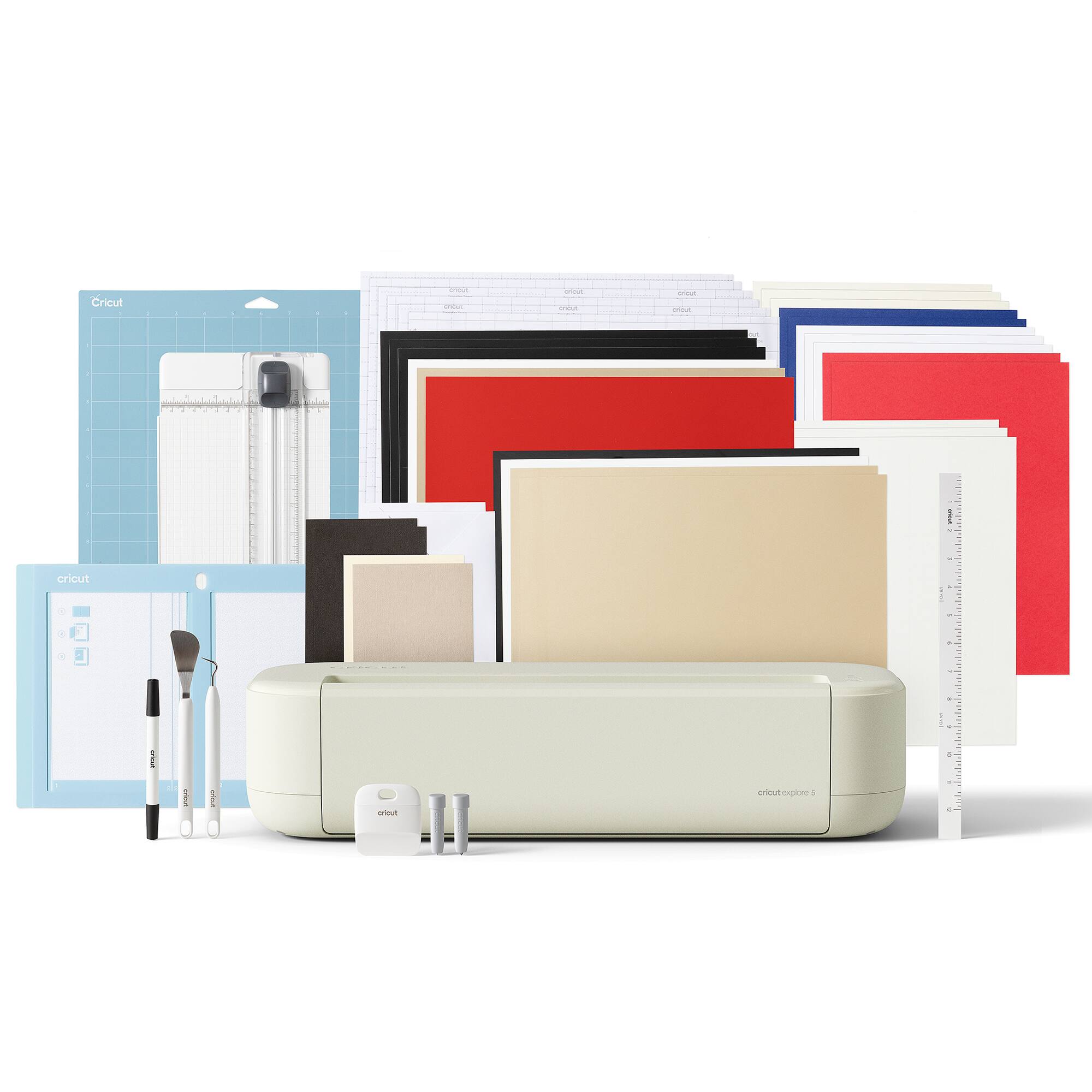 Cricut Explore® 5 Taupe + Essential Bundle